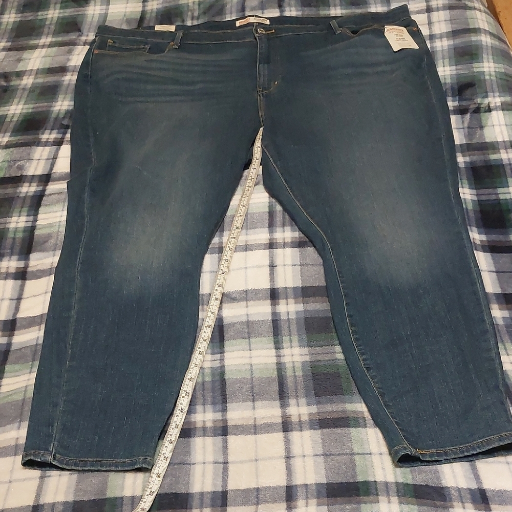 Blue Ankle Cropped Jeans with Faded Look